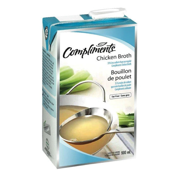 Compliments Chicken Broth, Reduced Sodium, 900ml