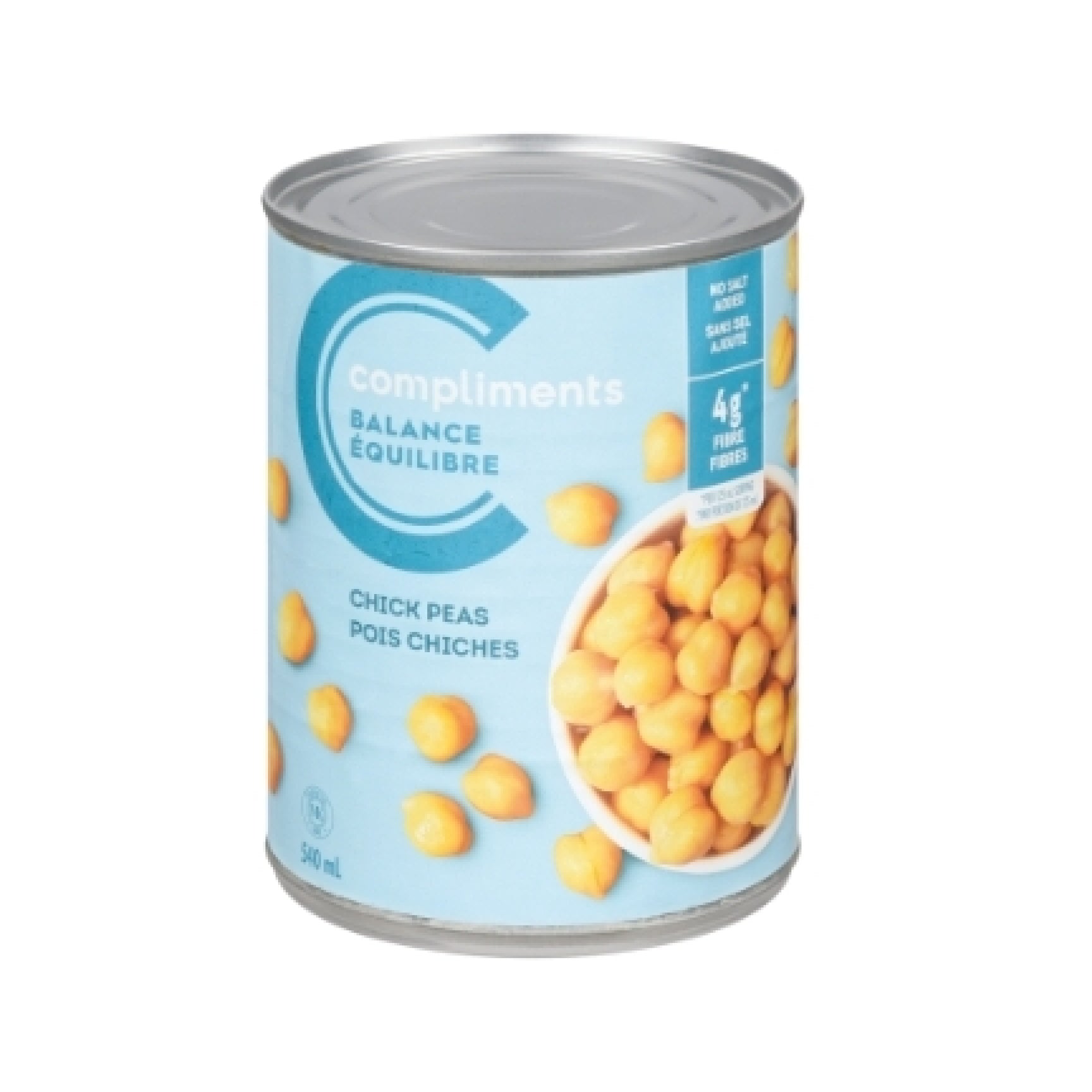 Compliments Chickpeas, No Salt Added, 540ml