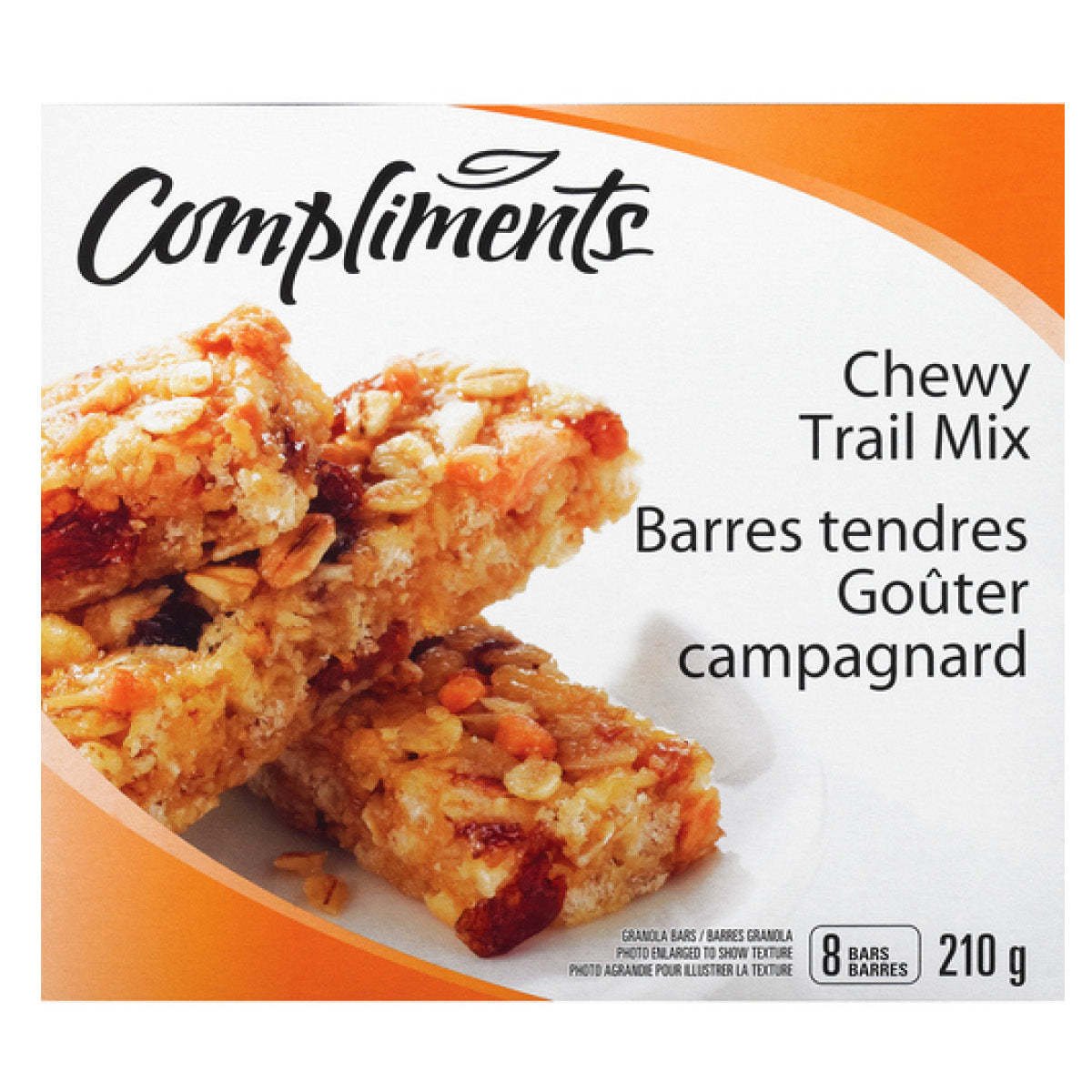 Compliments Trail Mix Granola Bars, 8pk, 210g