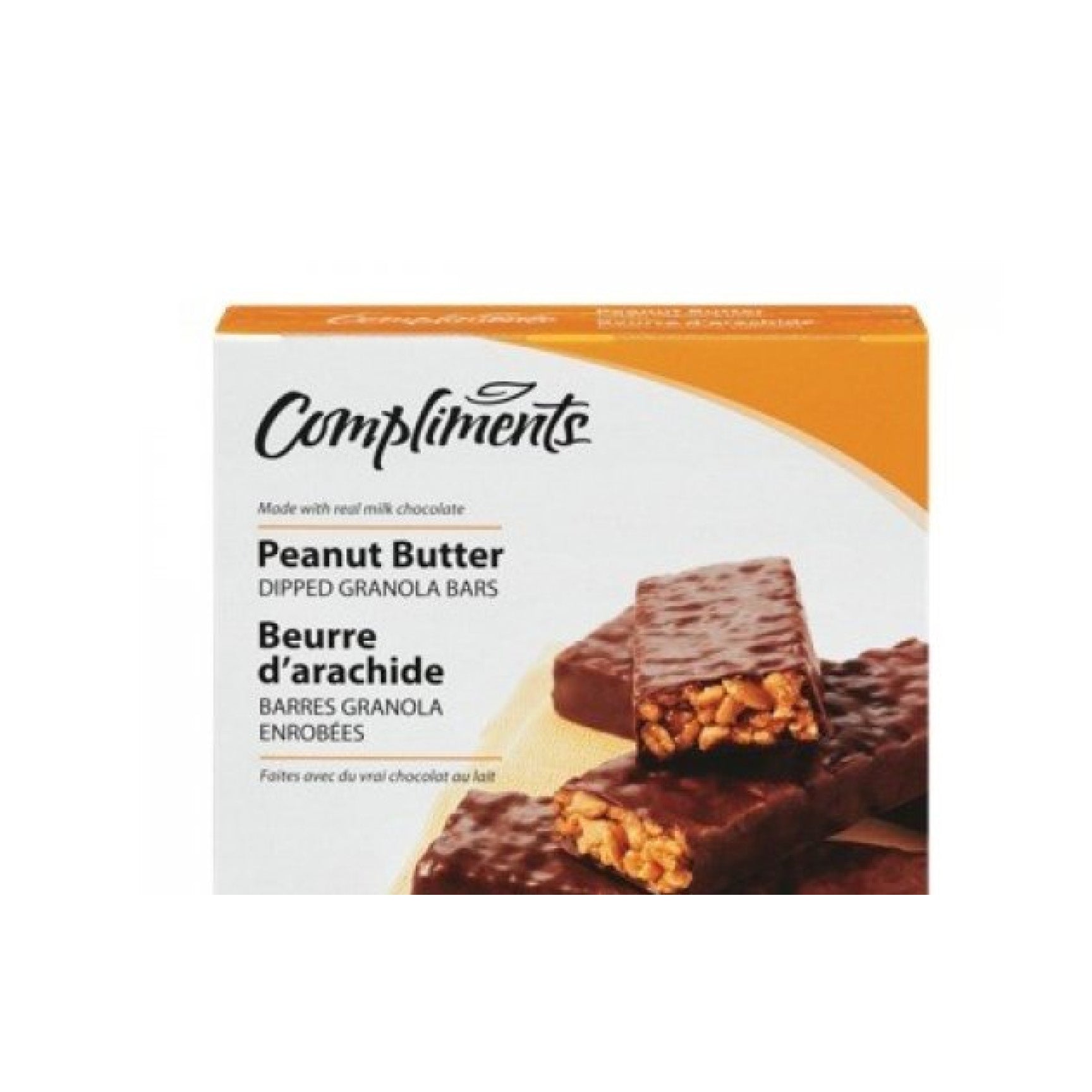 Compliments Dipped Peanut Butter Granola Bars, 5pk, 156g