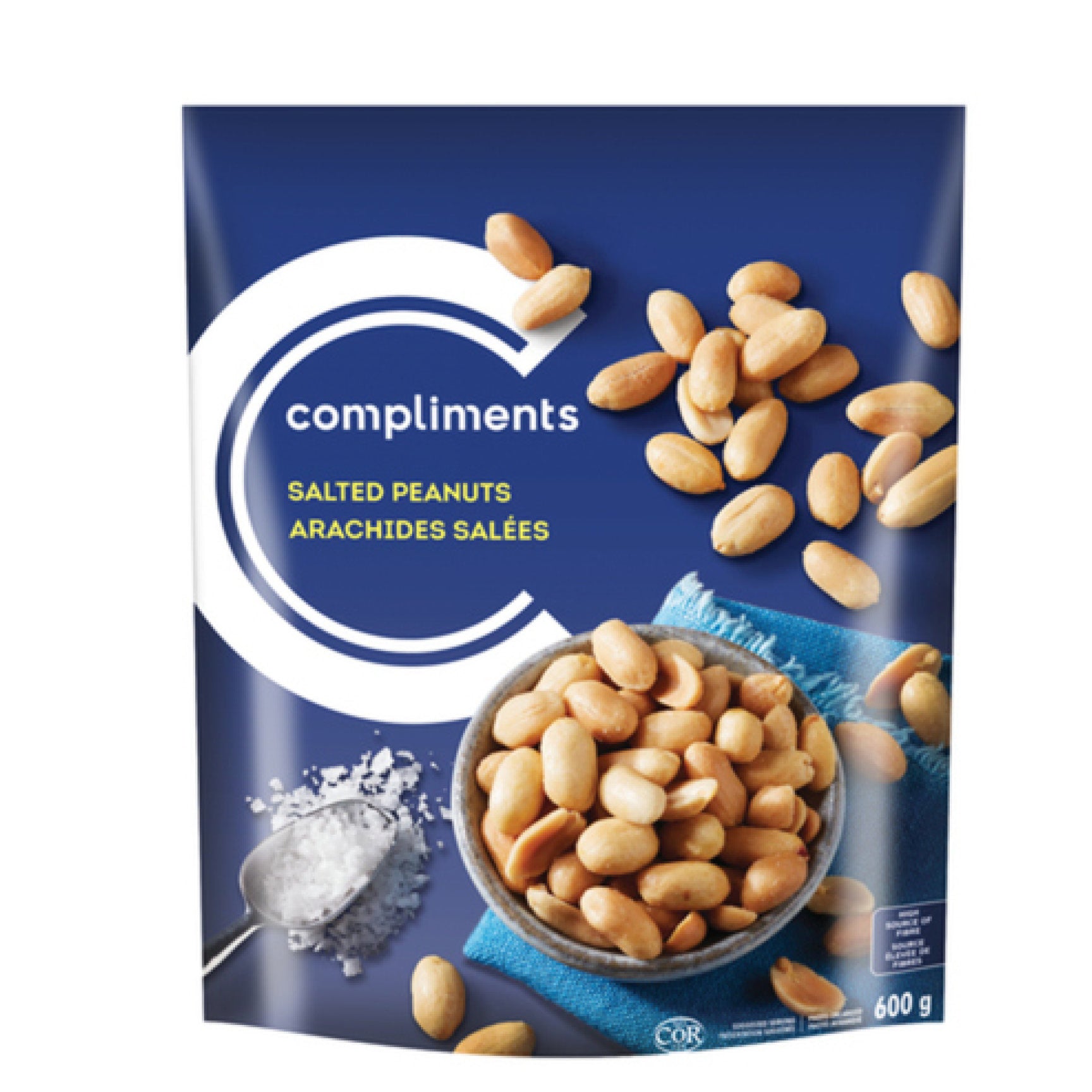 Compliments Roasted & Salted Peanuts, 600g