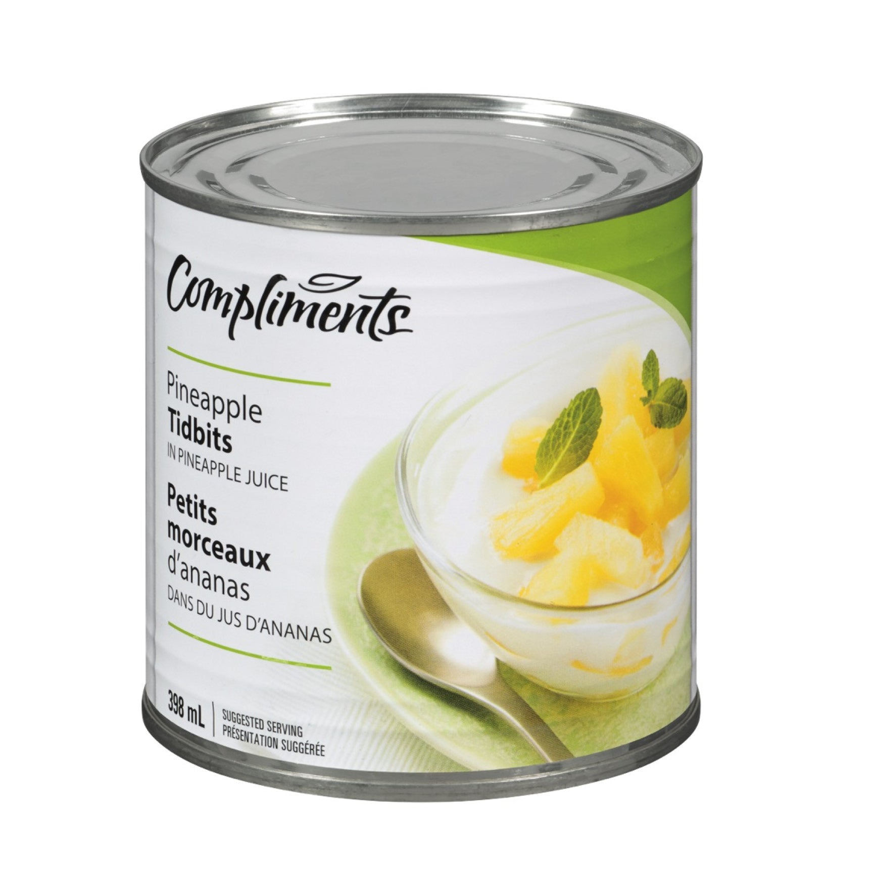 Compliments Pineapple Tidbits in Juice, 398ml