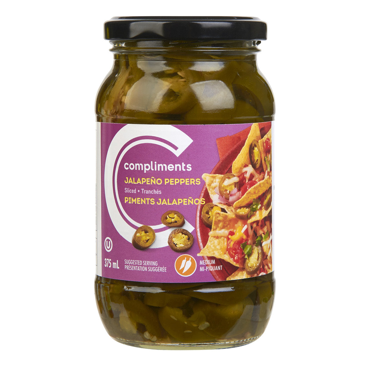 Compliments Jalapeno Peppers Sliced, 375ml