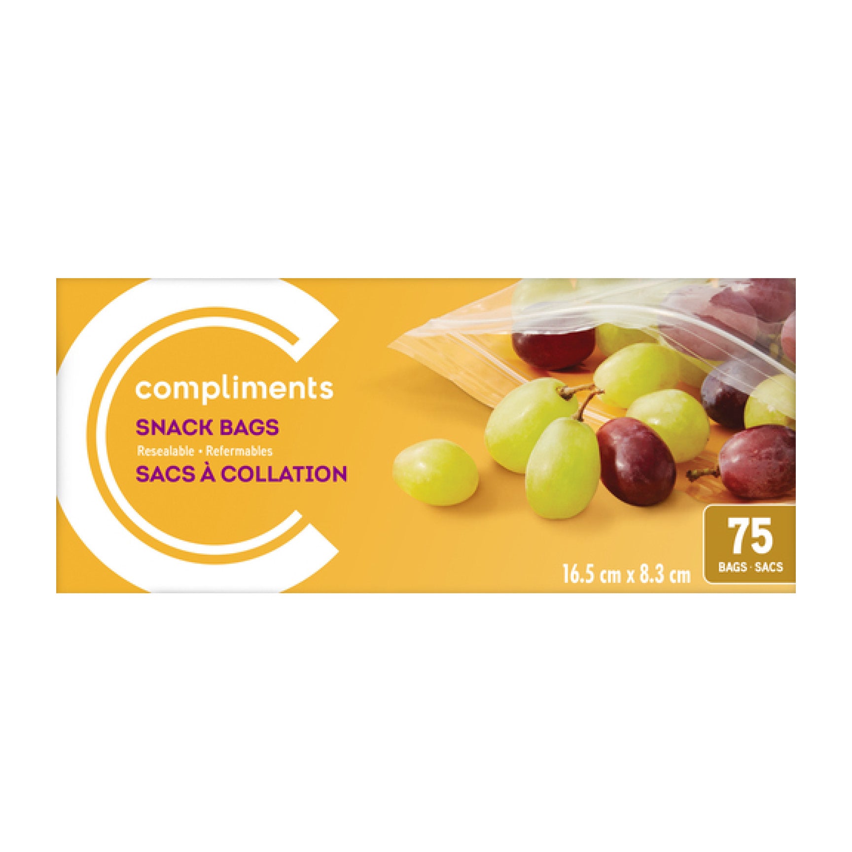 Compliments Snack Bags, 75pk