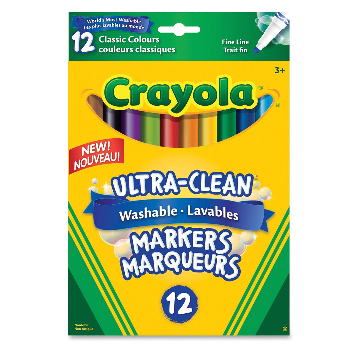 Crayola Washable Fine Line Markers, 12 pk