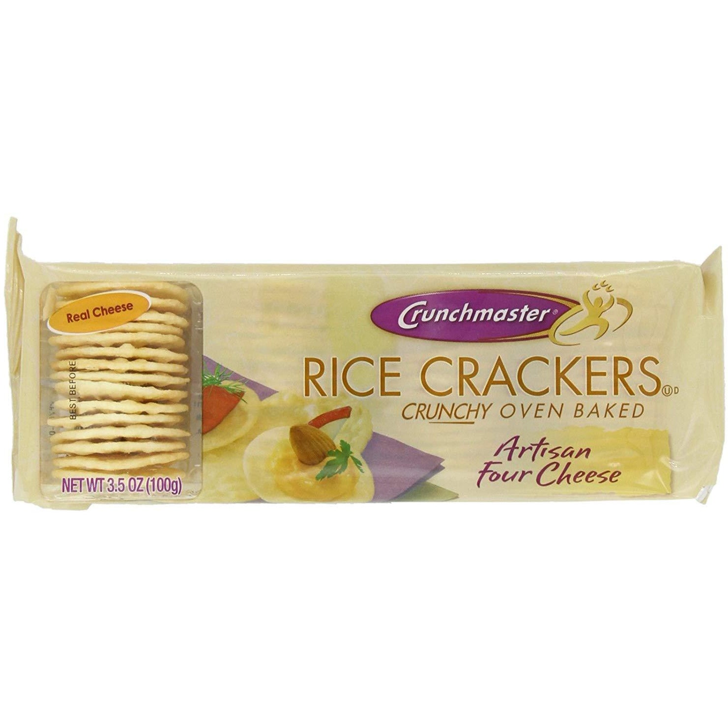 Crunchmaster Rice Crackers Four Cheese, 3.5oz