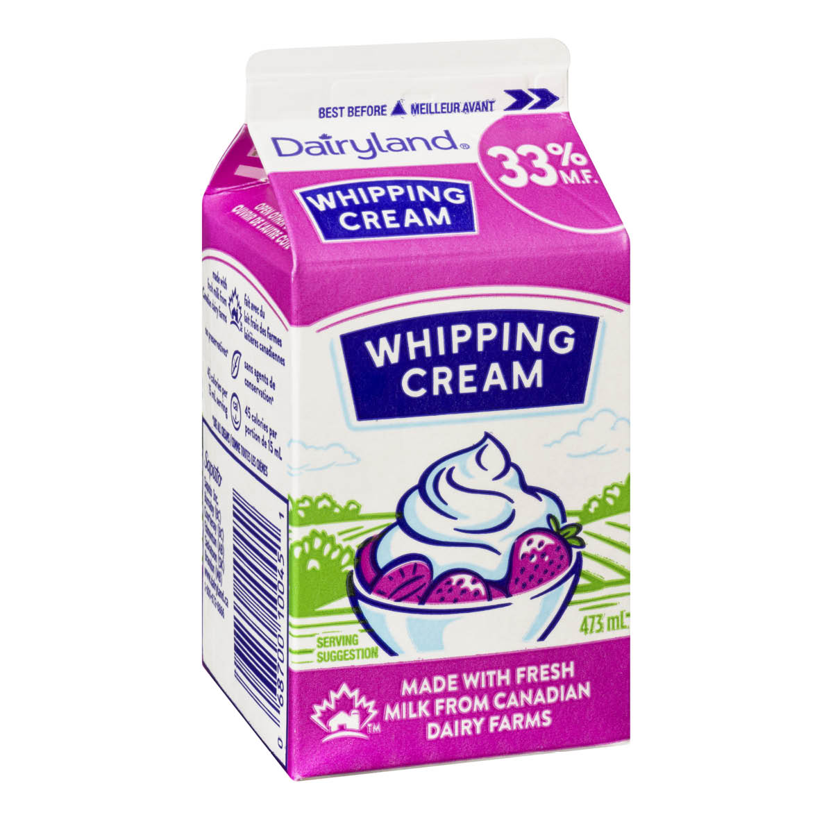 Dairyland Whipping Cream (Heavy Cream) 33% M.F., 473ml
