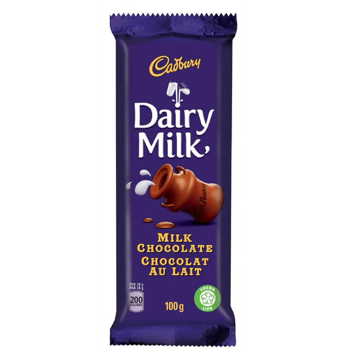 Cadbury Dairy Milk Family Chocolate Bar, 100g