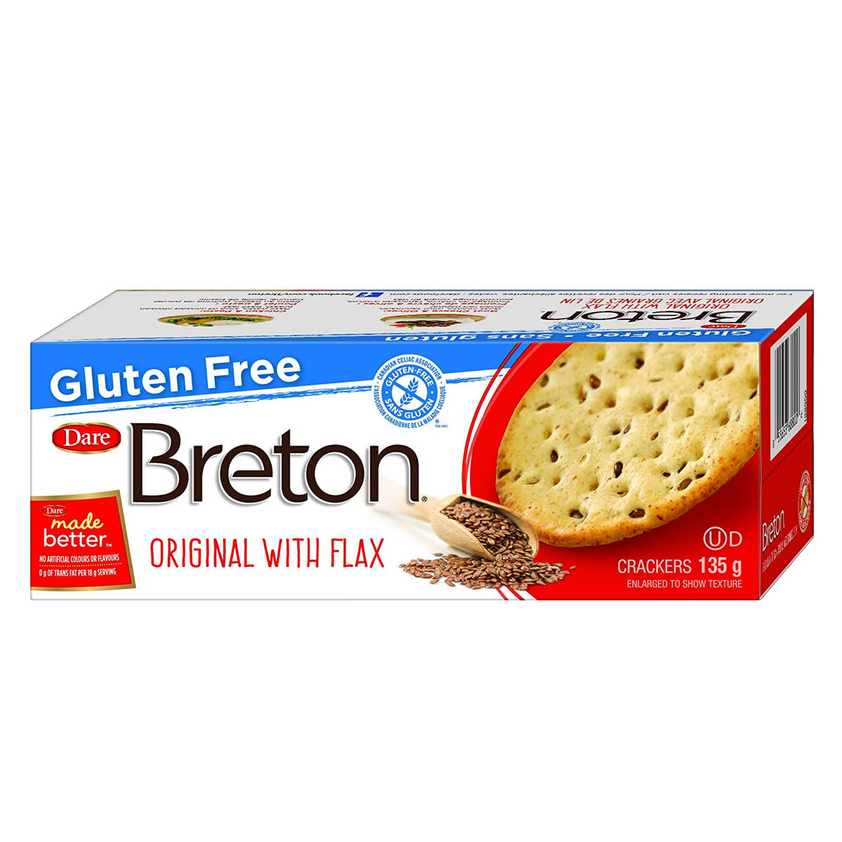 Dare Crackers Breton Gluten Free Original Flax, 135g