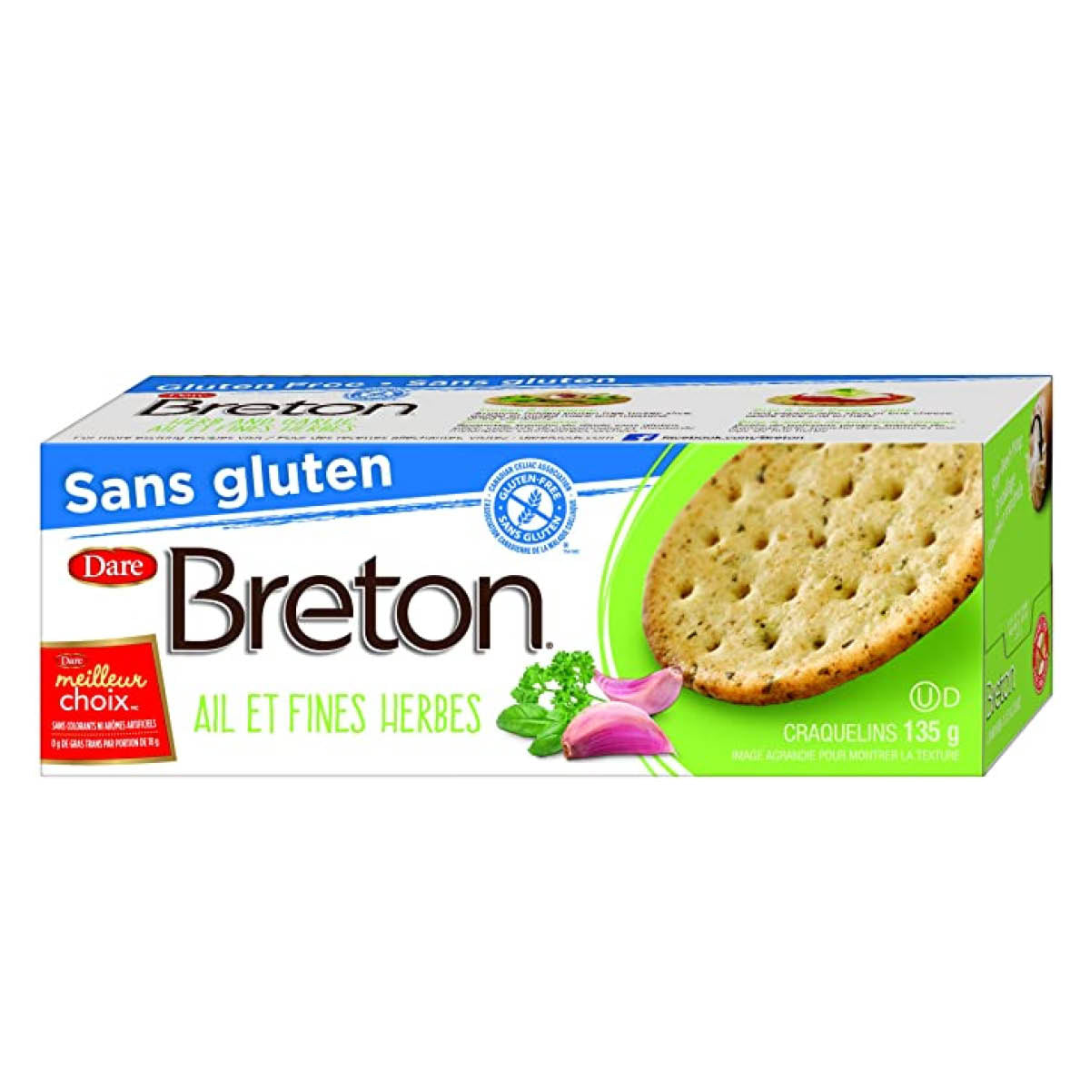 Dare Crackers Breton Gluten Free Herb & Garlic, 135g