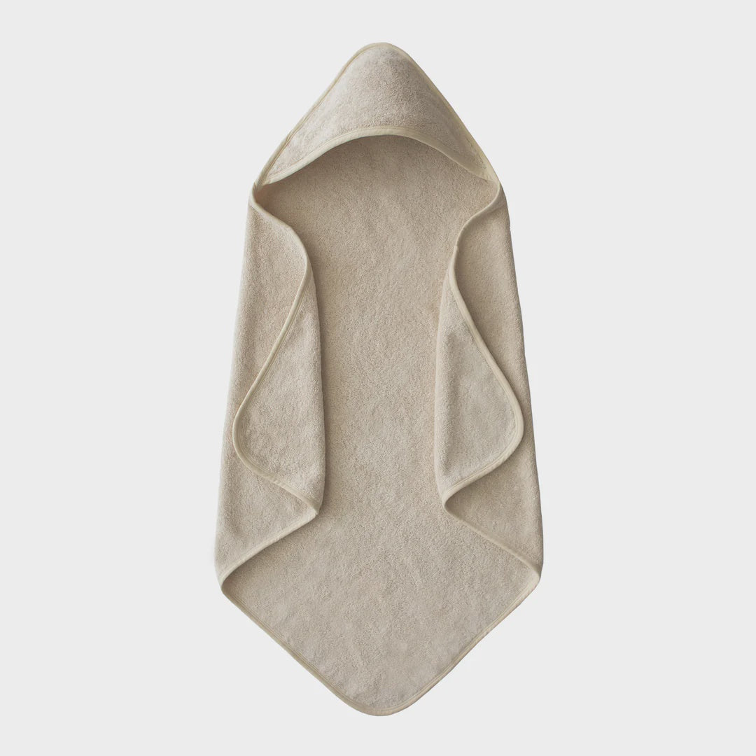 Organic Cotton Baby Hooded Towel, Fog