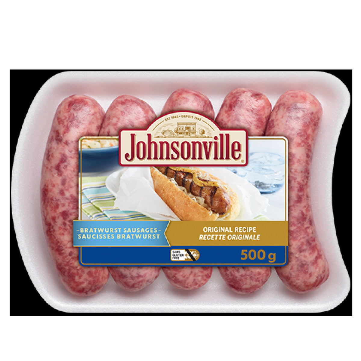Johnsonville Bratwurst Sausage, Frozen, 500g