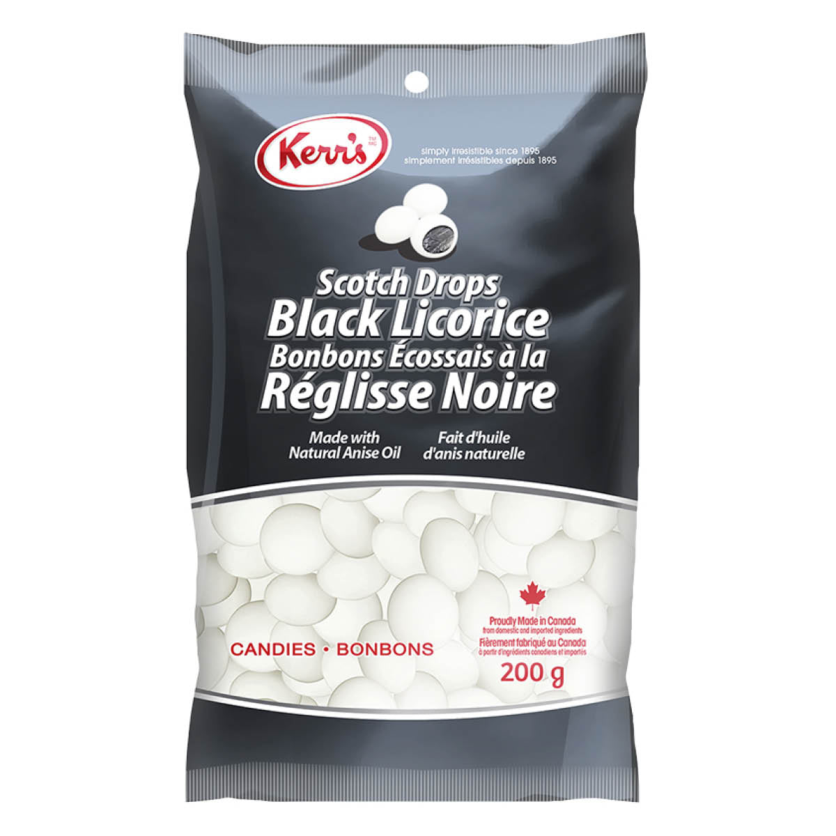 Kerr Black Licorice Scotch Mints, 200g
