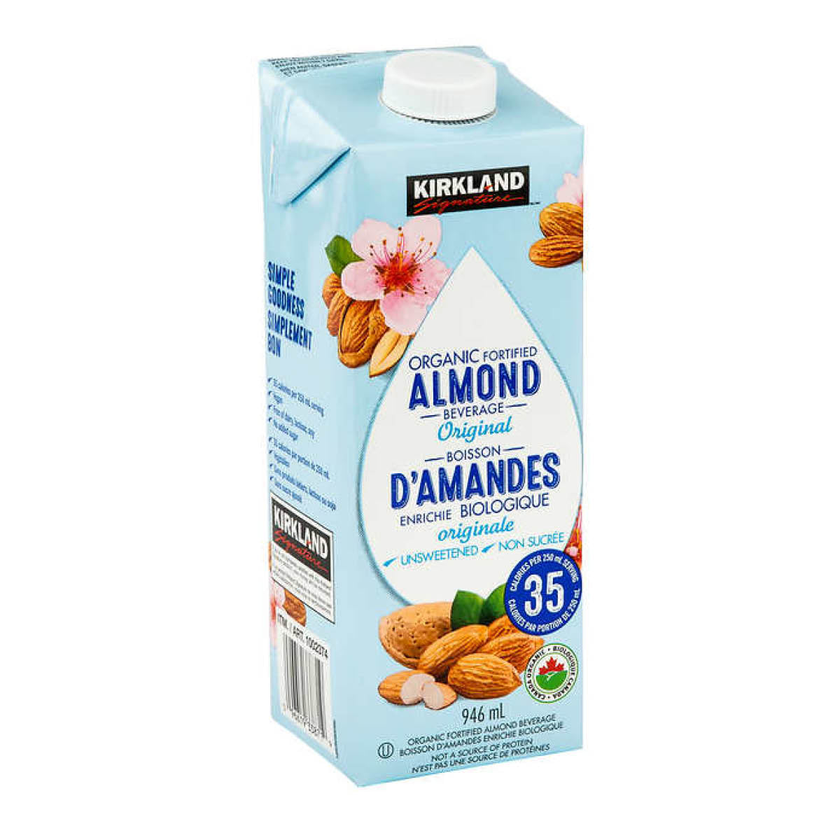 Kirkland Almond Original Organic Unsweetened 946ml