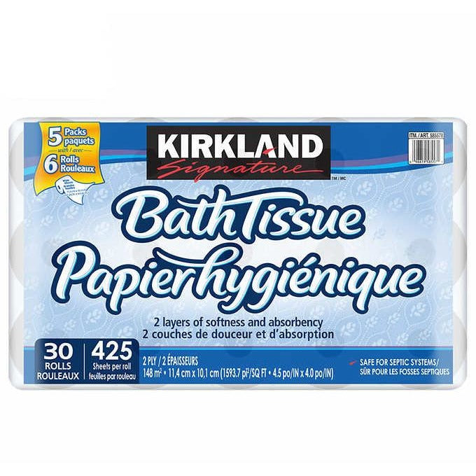 Kirkland Bathroom Tissue Toilet Paper, 30 rolls