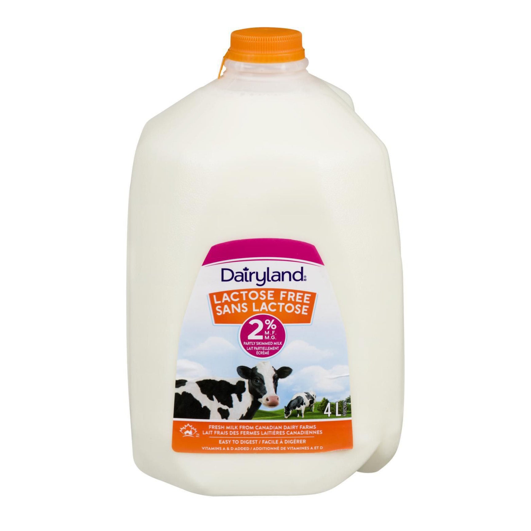 Dairyland Plus Milk Lactose Free 2%, 4L