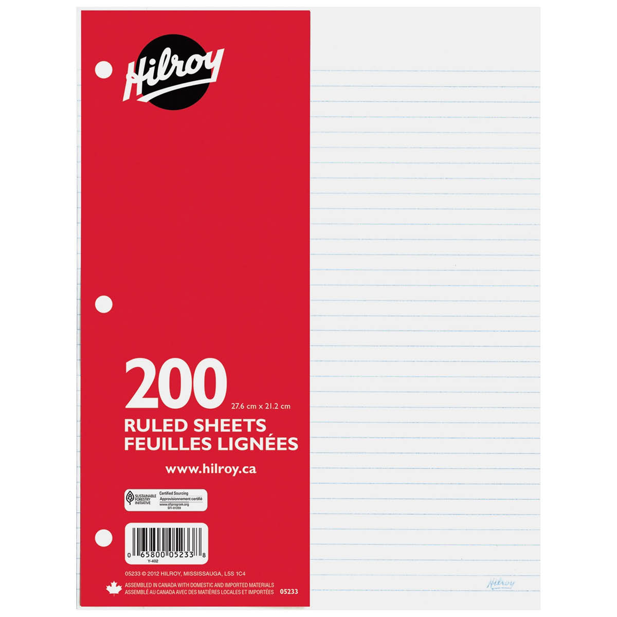 Looseleaf Paper, Lined, 200 Sheets
