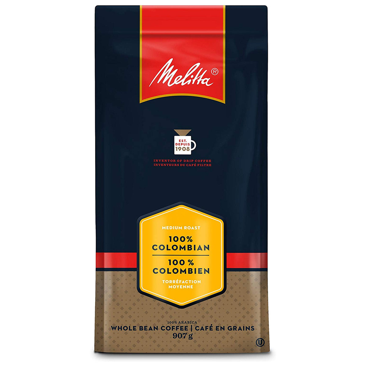Melitta Coffee Whole Bean 100% Colombian, 907G