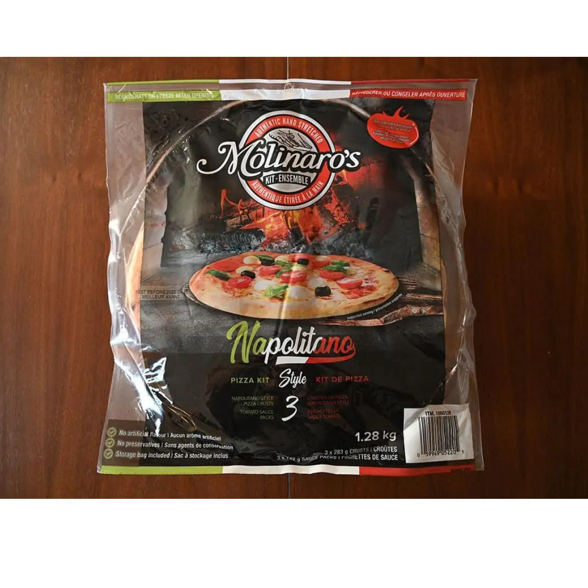Molinaro's Pizza Kit, Prebaked Crusts & Sauce packets 3pc 1.28g