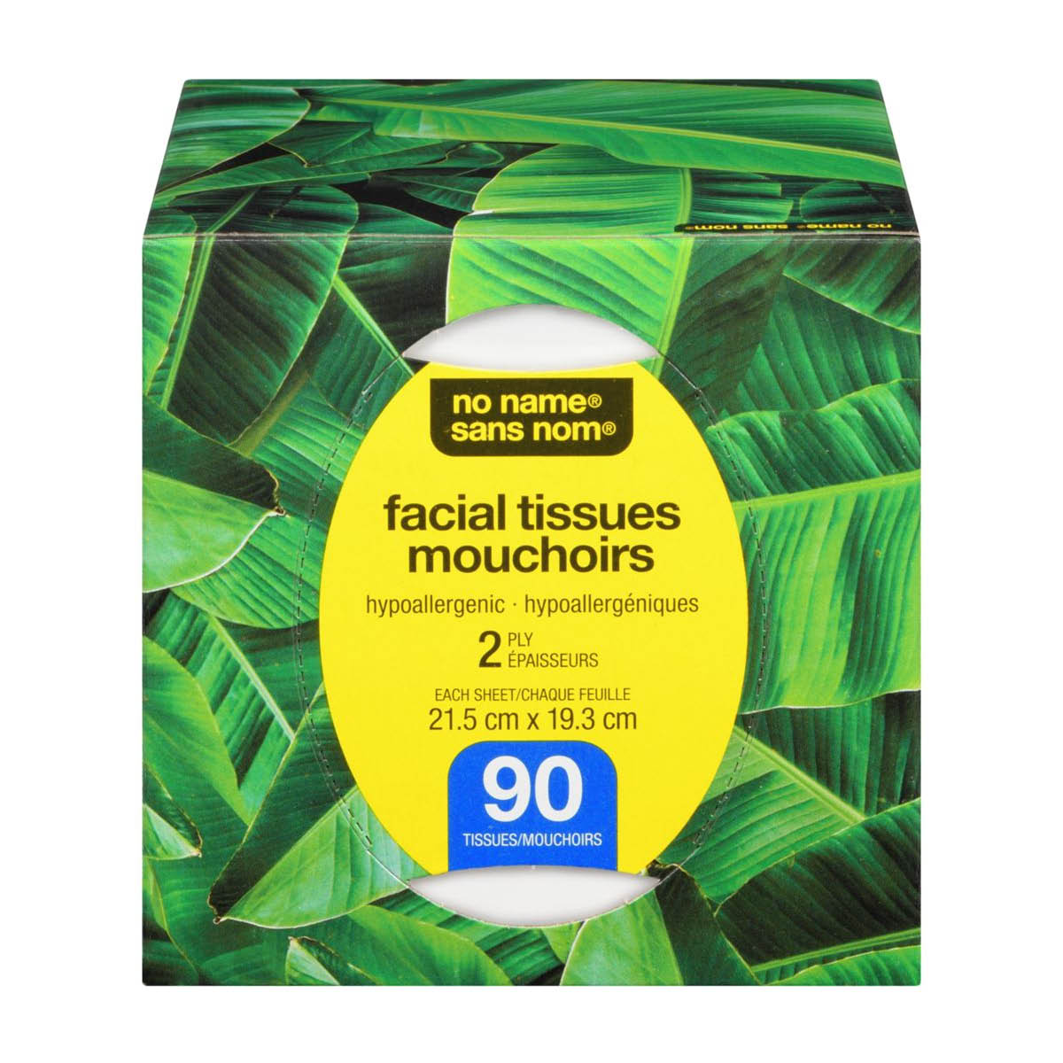 No Name 2-ply Hypoallergenic Tissues 90 Sheets