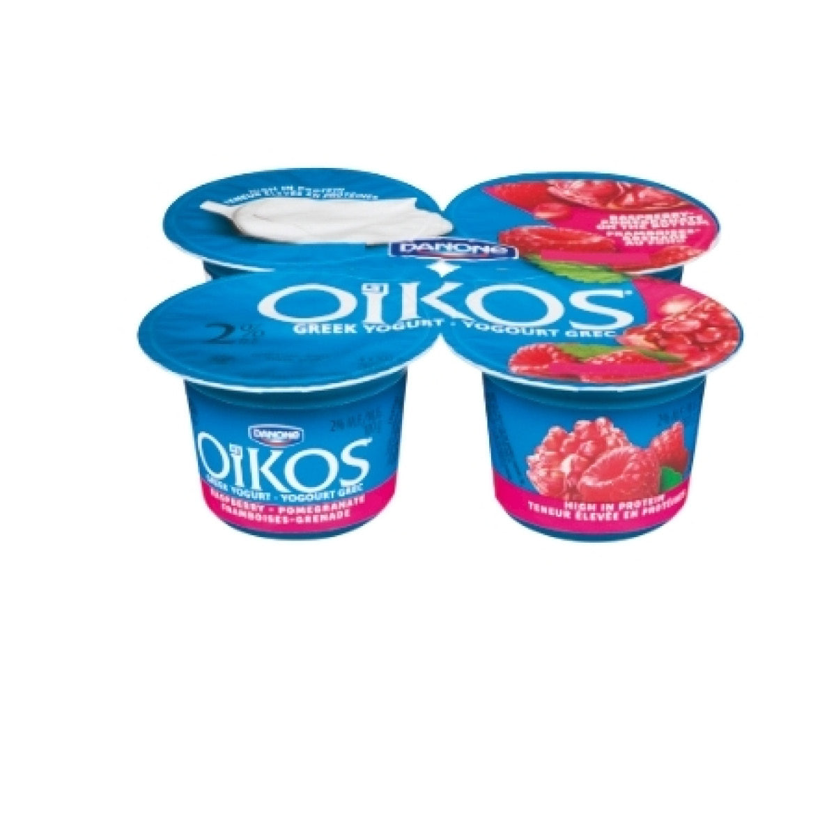 Oikos Greek Yogurt, Raspberry-Pomegranate, 4pk