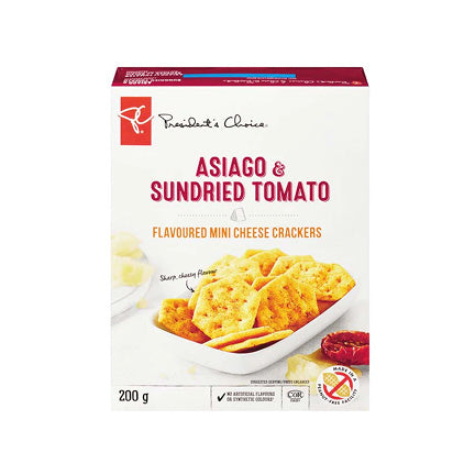 PC Asiago & Sundried Tomato Cheese Crisps, 200g