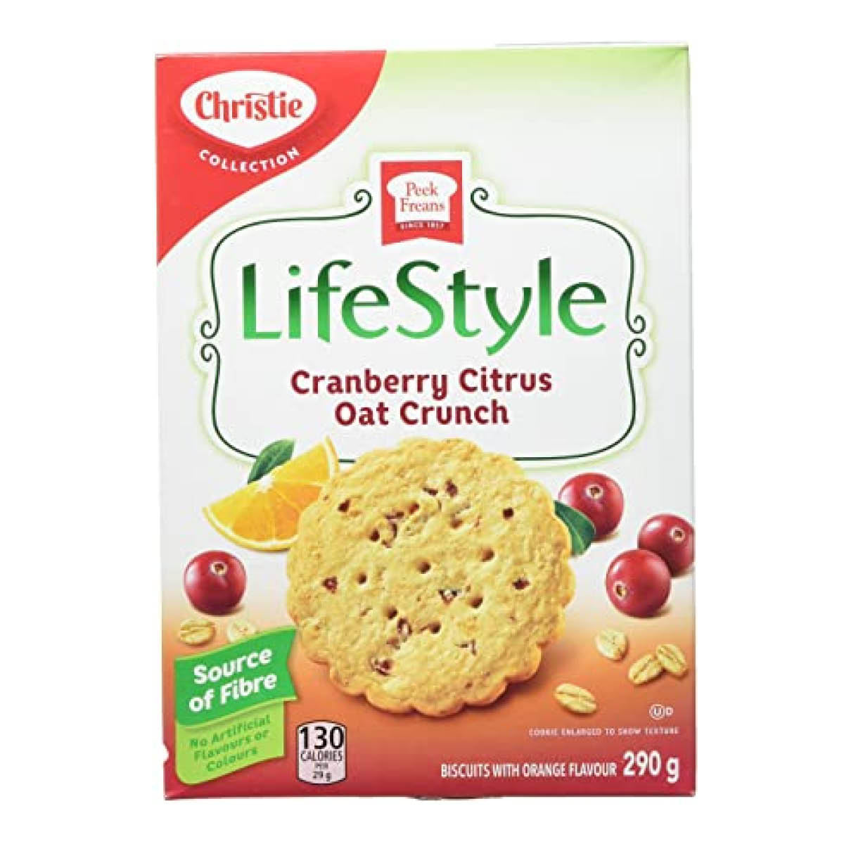 Christie Cookies Peek Freans Lifestyle Cranberry Citrus Oat, 290g