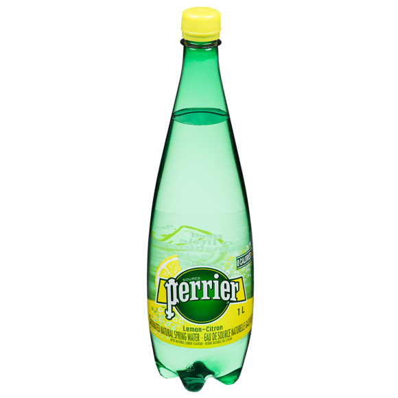 Perrier Water Carbonated w/Lemon, 1L