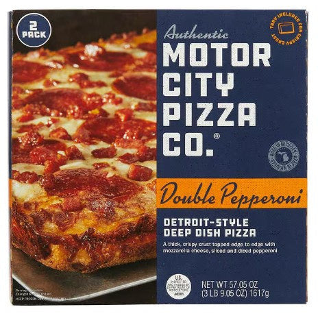 CASE LOT Motor City Deep Dish Pizza, Double Pepperoni, 2 ct