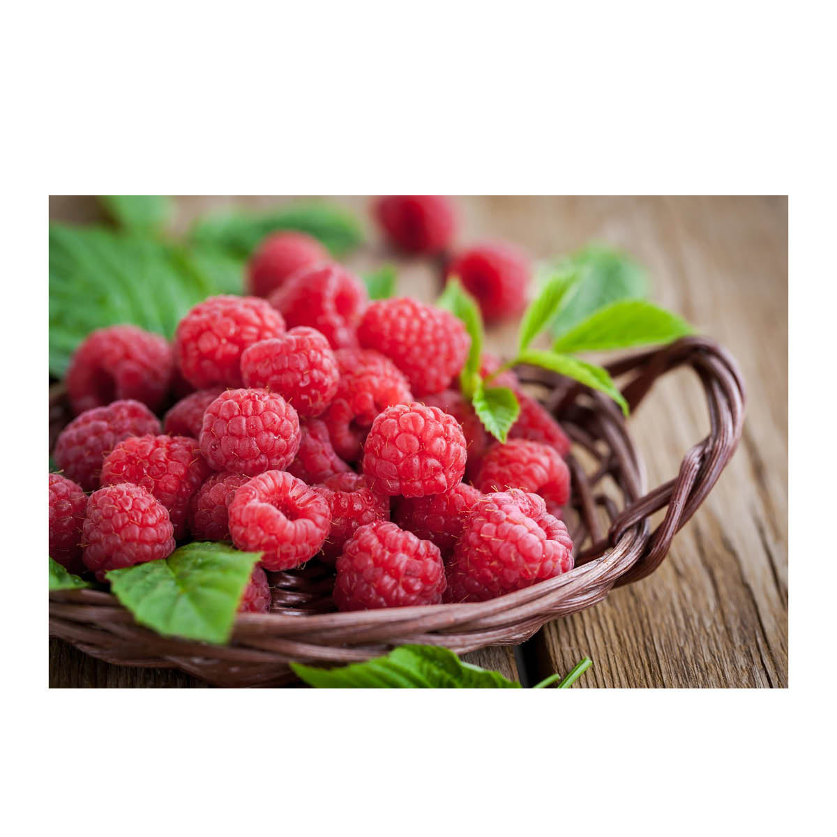 Fresh Raspberries, basket