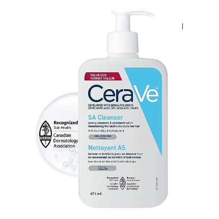 CeraVe Salicylic Acid Renewing/Smoothing/Exfoliant Cleanser, 473ml