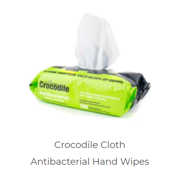 Crocodile Cloth Antibacterial Hand Wipes 200pk