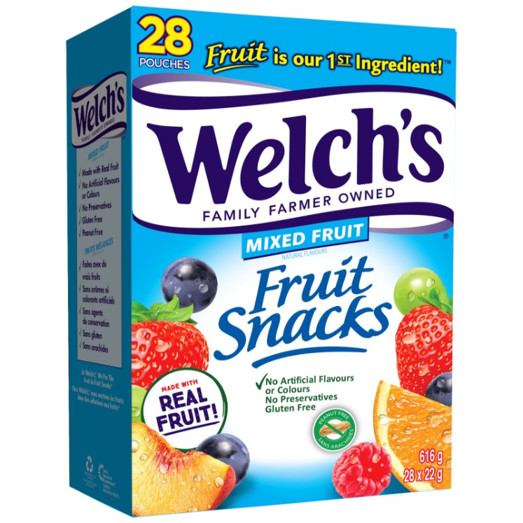 Welch's Mixed Fruit Snacks, 616g