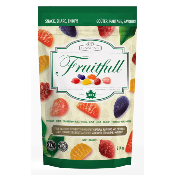 Ganong Fruitfull Candy, 214g