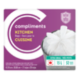 Compliments Extra Small 15L Scented Garbage Bags, 52 EA