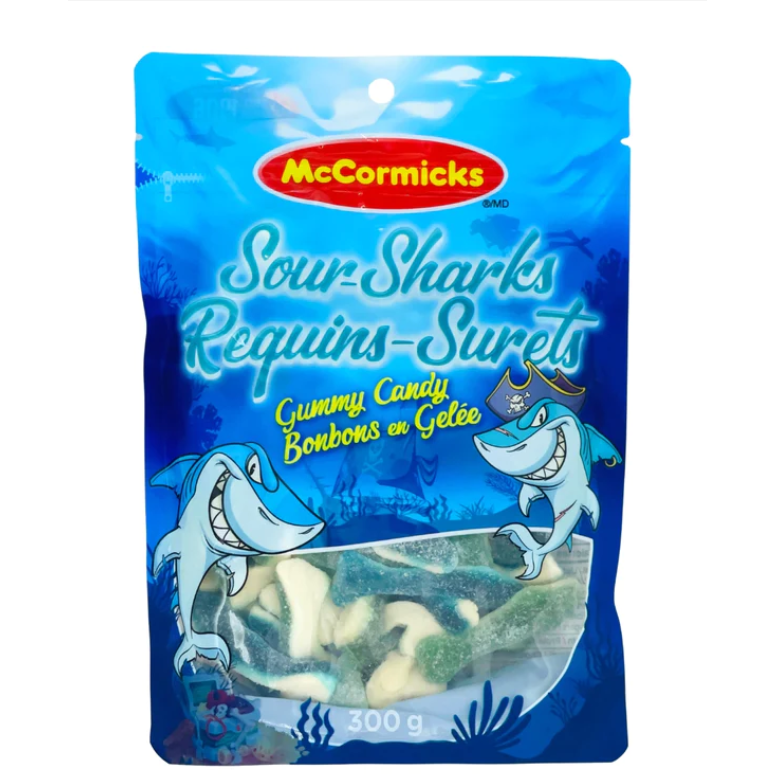 McCormick Sour Shark Gummies, 300g