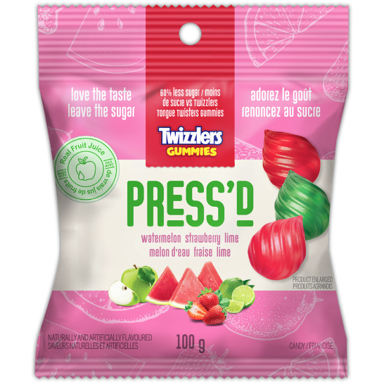 Twizzlers Press'd Gummi Watermelon, 100g
