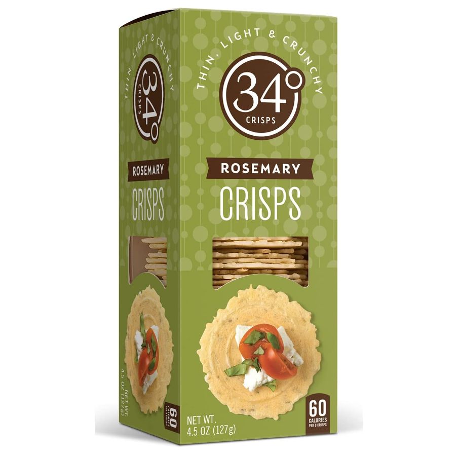 34 Degrees Savory Crisps Rosemary Crackers, 127g