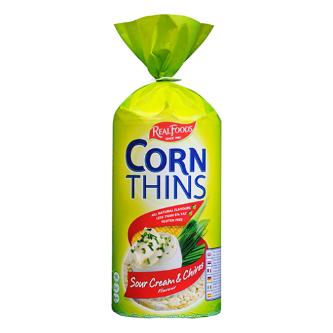 Corn Thins Sour Cream & Chives, 125g