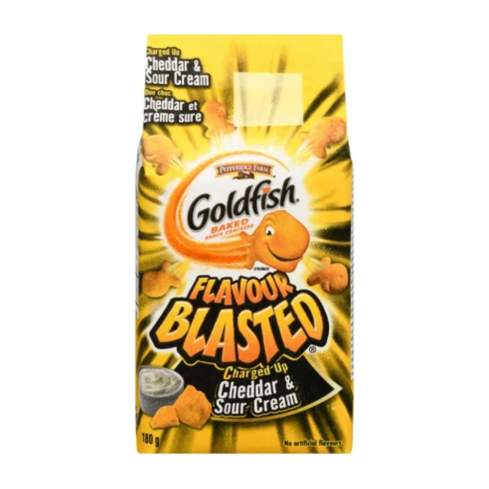 Pepperidge Farm Goldfish Crackers Flavour Blasted Cheddar & Sour Cream, 180g