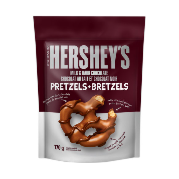 Hershey's Milk Chocolate Dipped Pretzels, 170g