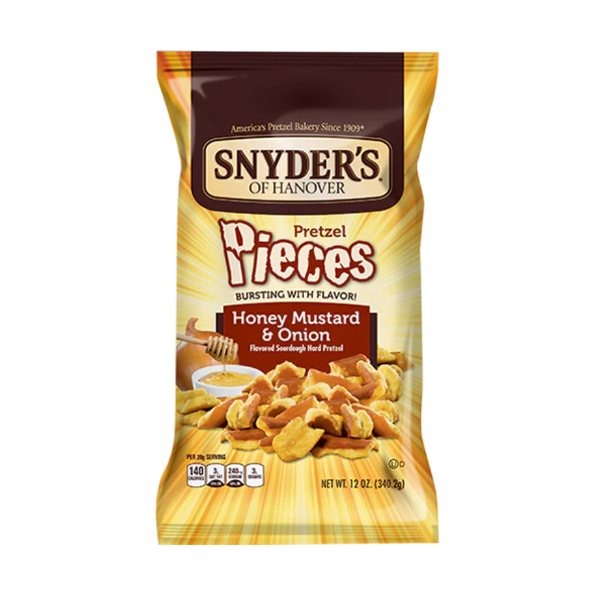 Snyders Honey Mustard & Onion Pretzel Pieces, 240g