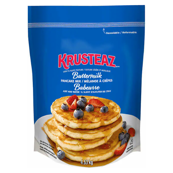 CASE LOT Krusteaz Buttermilk Pancake Mix, 4.53 kg