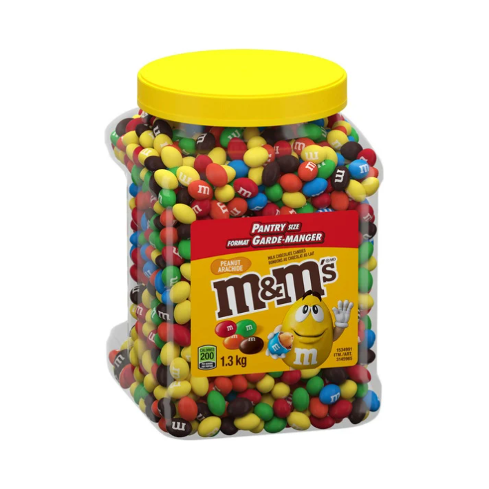 CASE LOT M&M’S Peanut Chocolate Candy, 1.3 kg