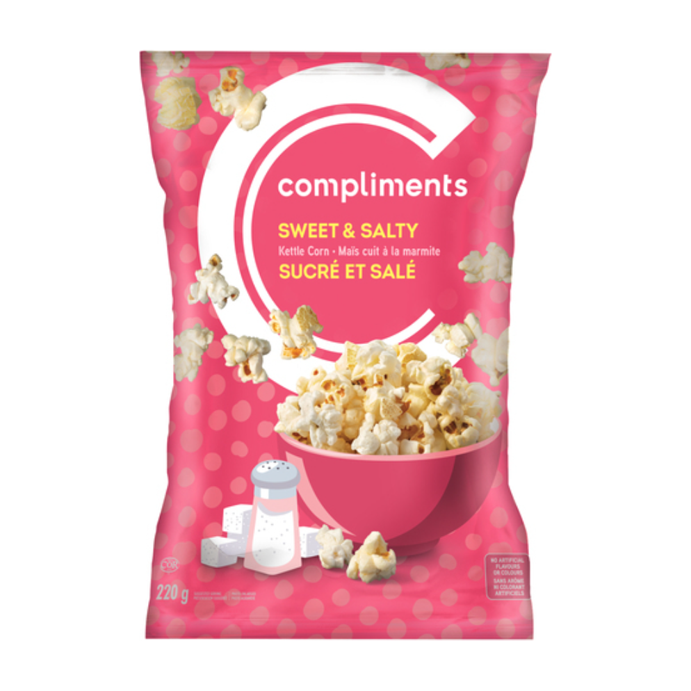 Compliments Sweet & Salty Kettle Corn, 220g