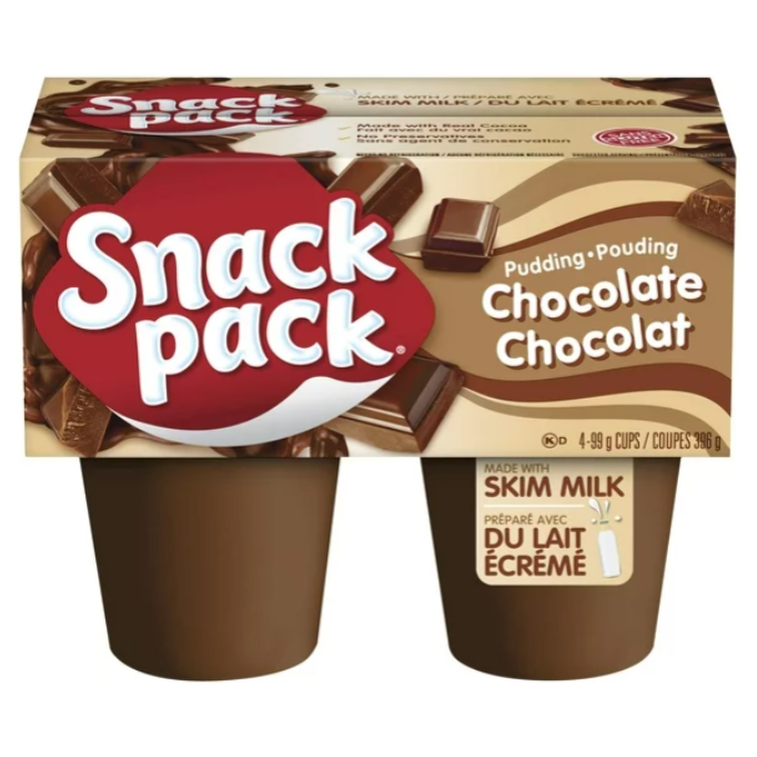 Snack Pack Pudding Cups Chocolate Fudge, 4pk x 99g