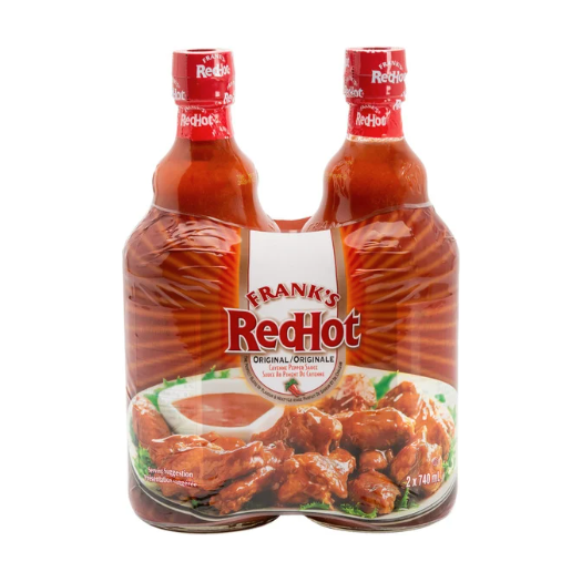 CASE LOT Frank's Original Red Hot Sauce, 2 x 740 ml