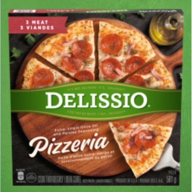 Delissio Rising Crust 3 Meat Pizza, 834g