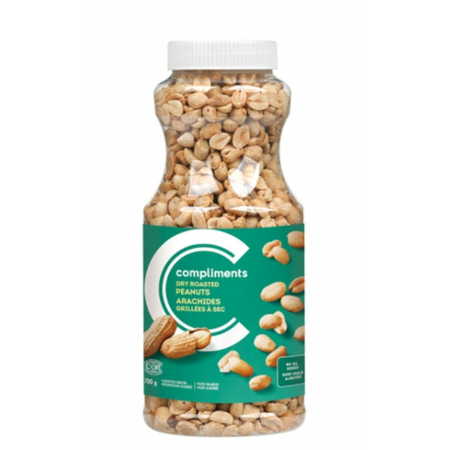 Compliments Dry Roasted Peanuts Without Oil, 700g