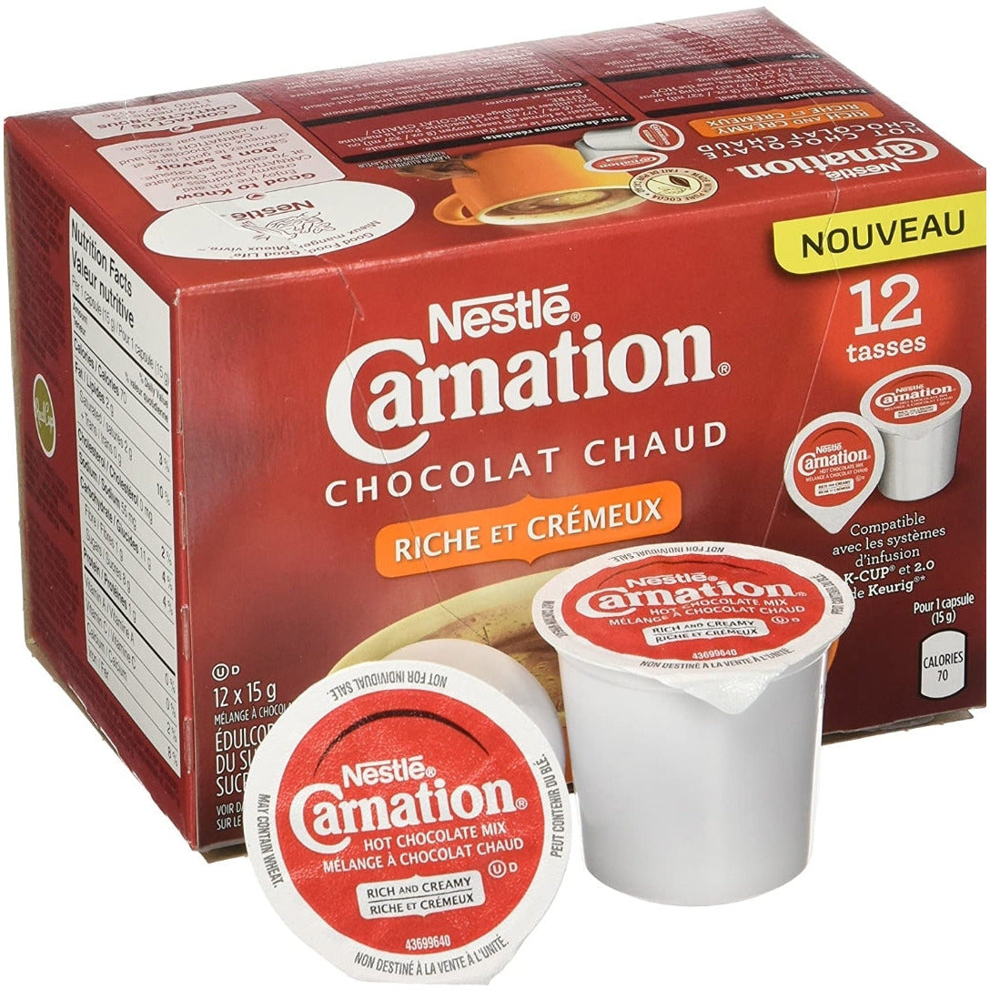 Nestle Carnation Rich Hot Chocolate Pods, 180 g